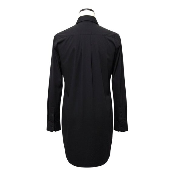 Jarbo Womens Long Sleeve Black Button-Up Tunic Shirt Euro 40 US 8 Minimalist - Picture 3 of 7